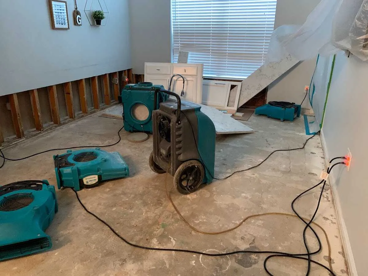 Dehumidifier in flood-cut room for Water Extraction & Removal in St. Andrews